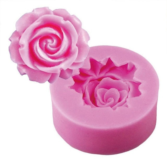 3D Rose Flower Shape Silicone Mold